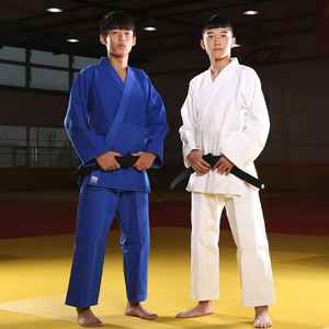 Uniforme de Karate para Niños, Unisex, Conjunto de Artes Marciales, Transpirable, Elástico, 100% Algodón, Diseño Personalizado con Logotipo OEM - Product Image 6