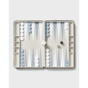 Jeu de Backgammon en Cuir PU Personnalisé avec Logo en Relief, Étui de Transport, Jeu de Société Pliant de Qualité Tournoi, Vente en Gros - Product Image 4