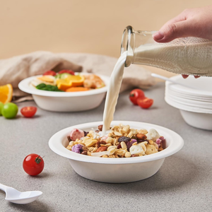 Bols à soupe en papier robustes, micro-ondables, en bagasse, assiettes et bols pour aliments chauds, bols jetables en canne à sucre naturelle pour desserts et collations - Product Image 3