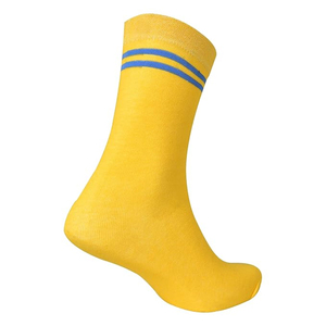 Calcetines de Vestir para Hombre, Color Amarillo, Suaves, Transpirables, Deportivos, Largos, para Trabajo, Negocios, Casuales, con Diseño Sólido, de Algodón - Product Image 3