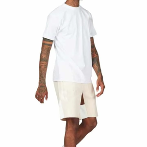 Conjunto de Verano Nuevo para Hombre, 2 Piezas, Casual, Pantalones Cortos y Camiseta de Manga Corta, Color Lavado, Conjunto Deportivo Sólido - Product Image 4