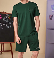 Ensemble T-shirt et short pour homme, style simple et unique, léger et respirant, OEM personnalisé, été, coton, 2025