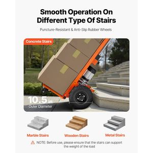 Carrello Elettrico Saliscale da 400 kg con Manico Estensibile da 400 cm, Carrello Elettrico per Carichi Pesanti - Product Image 5