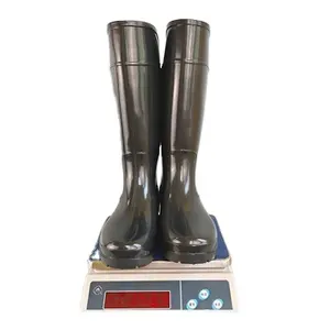 Factory Customized Working Shoes Chemical Agriculture Waterproof Non-slip Knee High Weak Alkali And Acid Black PVC Rain Boots