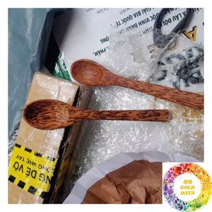 Cuchara de Madera de Coco Hecha a Mano, Utensilio de Cocina con Textura Natural para el Hogar, Comedor, Hostelería y Regalos Decorativos - Product Image 2