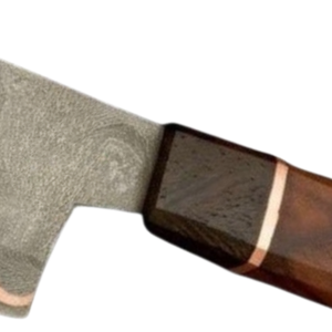 Couteaux de cuisine en acier Damas faits à la main avec manche en bois de qualité supérieure, lame large et tranchante pour la cuisson professionnelle des légumes et de la viande - Product Image 6