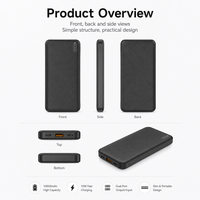 Banco de Energía Portátil de 10000 mAh, Listo para Venta al por Menor, Cargador Portátil de 10000 mAh, Logotipo OEM, Suministro al por Mayor para Viajes, Uso en Exteriores, Usuarios de Smartphones