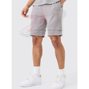 Shorts pour hommes de haute qualité, logo imprimé DTF personnalisé, tissu en toile solide, poids lourd, grande taille, style streetwear, pour la gym et la course, confortables - Product Image 4