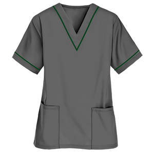 Chemises médicales à manches courtes très vendues, uniformes d'infirmière unisexes, chemises d'infirmière en toile, séchage rapide, respirantes - Product Image 2