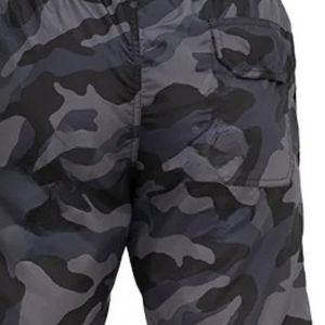 Shorts de course légers pour hommes, camouflage noir et gris, pour marathon, entraînement athlétique, sport, avec cordon de serrage à la taille - Product Image 4