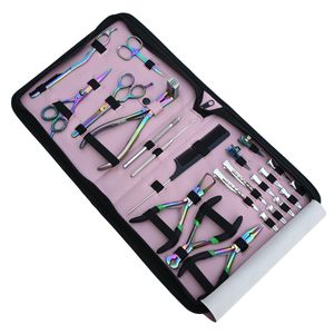 Hair Extension Tools Kit with Micro Bead Plier Set Keratin Bond Cutter <b>Tape</b> In Plier <b>and</b> Hair <b>Loop</b> <b>Hook</b> Tools - Product Image 6