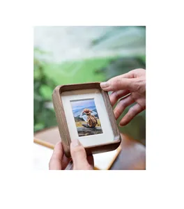 Rustic handcrafted wooden <b>photo</b> <b>frame</b> <b>for</b> <b>wall</b> display traditional decor with natural surface artisan design <b>for</b> home - Product Image 3