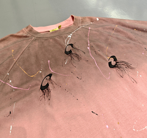 Custom Clothing Manufacturer Wholesale Oversized Sun Faded <b>Spray</b> Dirty T-shirt for Men Hand-drawn Design Embroidery T-shirt - Product Image 2