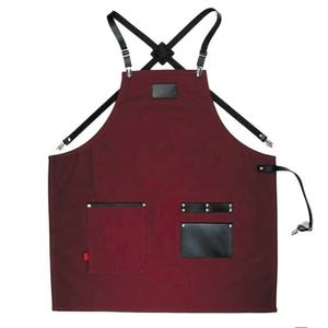 Delantal profesional de peluquero, capa de peluquero, chaleco de peluquero personalizado, vaqueros con cuero - Product Image 1