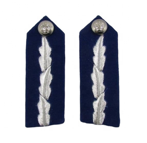 Parches de Lana Azul con Bordado de Hilo Plateado para Cuello, Insignia Decorativa, Par, ¡Gran Venta! - Product Image 1