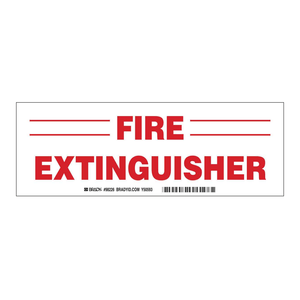 Señalización de Extintor de Incendios de Alta Visibilidad Brady, Duradera, para Uso en Interiores y Exteriores - Product Image 1