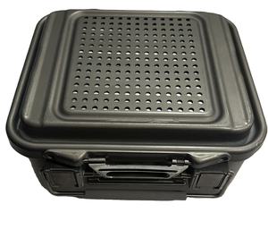 Plateau de stérilisation en acier inoxydable à double couche Boîte de stérilisation manuelle pour instruments chirurgicaux ophtalmiques à double niveau - Product Image 1