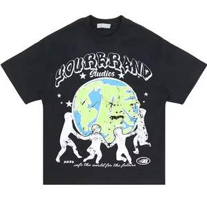 Nuevas Camisetas Oversize de Moda 2026 para Hombre, Estampado DTF Personalizado, Estilo Urbano de Lujo, Jersey de Algodón 100% de 160 g/m² de Alto Gramaje, Parte Delantera - Product Image 2