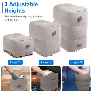Almohada Inflable Ajustable de 3 Alturas para Descanso de Pies, Cojín de Viaje para el Cuidado de las Piernas, Alivia la Hinchazón y Mejora la Circulación Sanguínea - Product Image 1