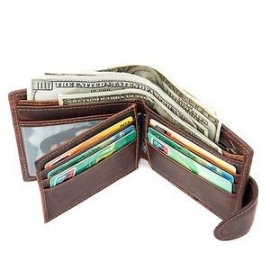 Real Leather Short Pocket Wallet MBF-0870 for Men Genuine Leather Card Purse with Cover Closure Slim and Stylish - Product Image 6