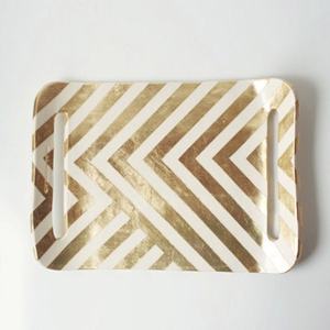 Fabricant et fournisseur de plateaux décoratifs faits à la main en Inde, vente en gros, design créatif pour la décoration de Noël, plateau de service pour table - Product Image 1