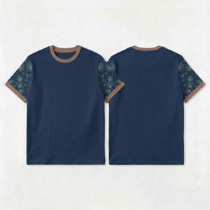 T-shirt uni ajusté pour homme, manches courtes, respirant, couleur unie, coton, haut de base pour la mode masculine américaine et européenne - Product Image 4