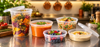 Contenants de qualité supérieure de 8 oz, 12 oz, 16 oz, 24 oz et 32 oz, fabriqués en plastique PP de qualité alimentaire, étanches et compatibles micro-ondes, pour la livraison de repas.
