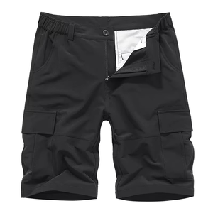 Shorts cargo en toile personnalisés, coton, été, pour hommes, logo sur le devant, respirant, séchage rapide, grande taille, style vintage - Product Image 3