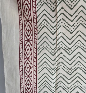 Wholesale Hand Block Printed Lightweight Breathable Long Cotton <b>Sarong</b> Pareo Floral Beach Wrap for Women Boho Cover 100% Cotton - Product Image 5