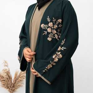 Abaya Traditionnelle Islamique pour Femme, Style Saoudien, en Polyester Respirant, Longueur Cheville, Collection Printemps, Vente en Gros Dubaï - Product Image 3