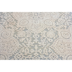 Alfombra artística de lana hecha a mano con contornos, alfombra grande de pelo corto para sala de estar - Product Image 1
