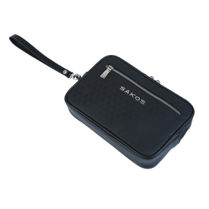 Pochette de luxe pour homme en tissu Oxford avec garniture en cuir, sacoche d'affaires portable, pochette de rangement étanche, vente en gros - Product Image 4