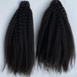 Bundles bruts non traités de cheveux humains Super Double dessiné vierge crépus droit de haute qualité 8-30 pouces pas de perte de Machine souple - Product Image 3