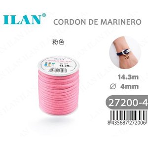 Cordón Marinero ILAN de 4 mm y 14,3 m, Color Rosa, para la Elaboración de Joyas - Product Image 1