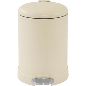 Cestino per Rifiuti in Acciaio Inox Rotondo da 1,2 Galloni, Piccolo Contenitore Metallico con Coperchio a Chiusura Morbida e Pedale - Product Image 1