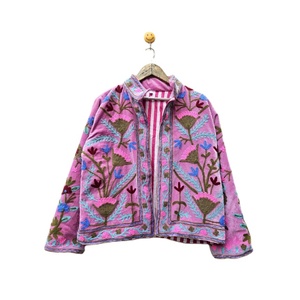 Best Quality New Design Handmade <b>Velvet</b> Suzani Embroidery <b>Jacket</b> Unique Bohemian Style <b>Women's</b> Reversible Waterproof <b>Jacket</b> Soft - Product Image 1