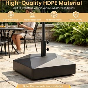 Base Universale per Ombrellone da Giardino in HDPE Resistente con 4 Ruote Girevoli e Bloccaggi per Facile Spostamento - Product Image 1