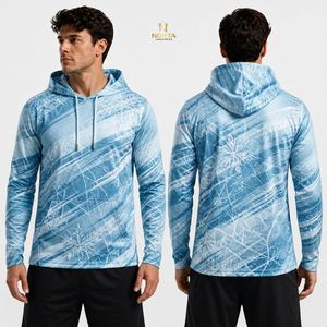 Camisetas Tácticas de Manga Larga con Capucha para Hombre, de Poliéster Sublimado con Diseño de Bosque Digital Verde Oscuro, para Entrenamiento y Actividades al Aire Libre - Product Image 2