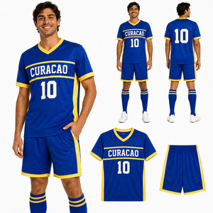 Ensemble de maillots de football personnalisés pour hommes, maillot de football par sublimation, short, kit, uniforme d'équipe en gros avec nom, numéro et logo - Product Image 5