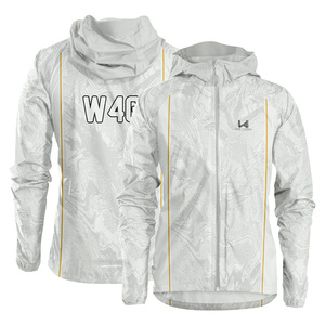 Wholesale Custom Sublimated Hooded Windbreaker <b>Jacket</b> Eco Friendly Full Zip Lightweight <b>Waterproof</b> Recycled Sportswear - Product Image 6