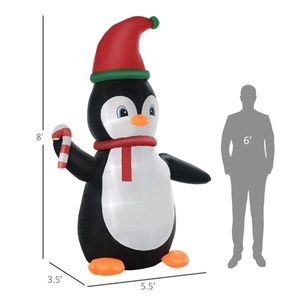 Pupazzo di Neve Gonfiabile Natalizio per Decorazioni Esterne Festive - Product Image 2