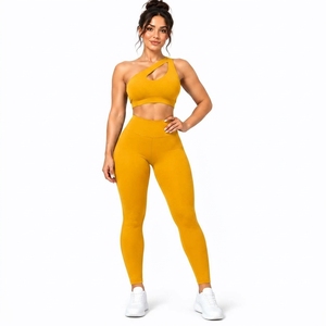 Custom High Quality 2 Piece Fitness Clothing Sportswear Gym <b>Leggings</b> Activewear Sports <b>Shorts</b> Bra <b>Women</b> Workout Wear Yoga Sets - Product Image 1