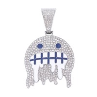 Collier pendentif hip-hop tendance en moissanite de fournisseur indien pour les amateurs de mode et les accessoires de musique rap, disponible à la vente
