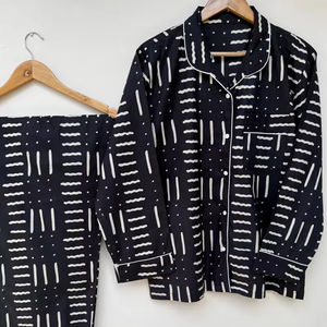 Chemises de nuit coordonnées Naaz Textile pour femmes, imprimées motif tigre, décontractées d'été, douces, respirantes, longueur genou, 100% coton tissé - Product Image 1