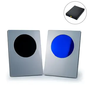 Plaques de récompense en aluminium A4 gravées au laser avec plaque ronde colorée et support - Product Image 1