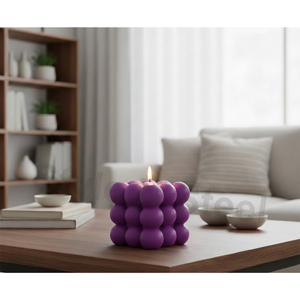 Bougies parfumées en forme de bulles roses pour les fêtes de Noël, Pâques, anniversaires, Saint-Valentin et Diwali - Product Image 3