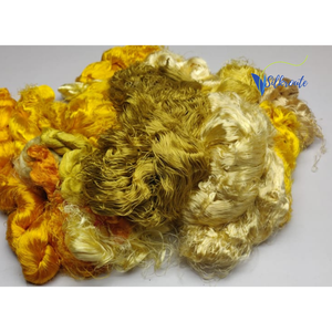 Fibre de viscose de banane recyclée jaune pour le filage, le tissage et l'art textile - Product Image 2