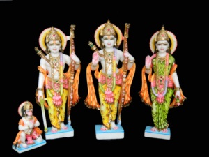 White Marble Ram Darbar <b>Statues</b> - Product Image 6