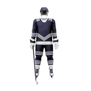 Uniforme de hockey sur glace confortable sur mesure en stock, 100% polyester, uniforme de hockey sur glace personnalisé, design personnalisé, uniforme de hockey sur glace - Product Image 2