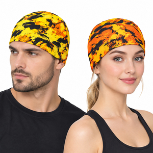 Gorro Deportivo Unisex con Estampado de Calavera por Sublimación, Transpirable, de Poliéster, para Correr, Ciclismo y Deportes - Product Image 1